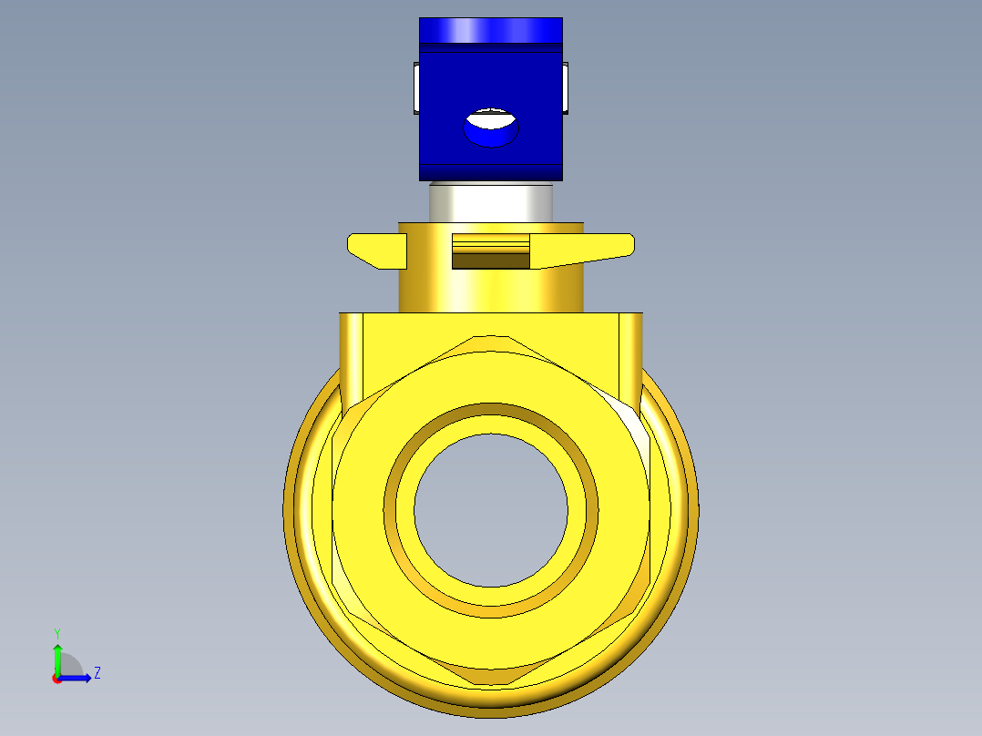管道手动球阀-水管开关阀-手动阀门395_03_E_1左视图