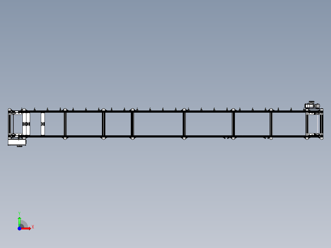 双层倍数链线体前视图