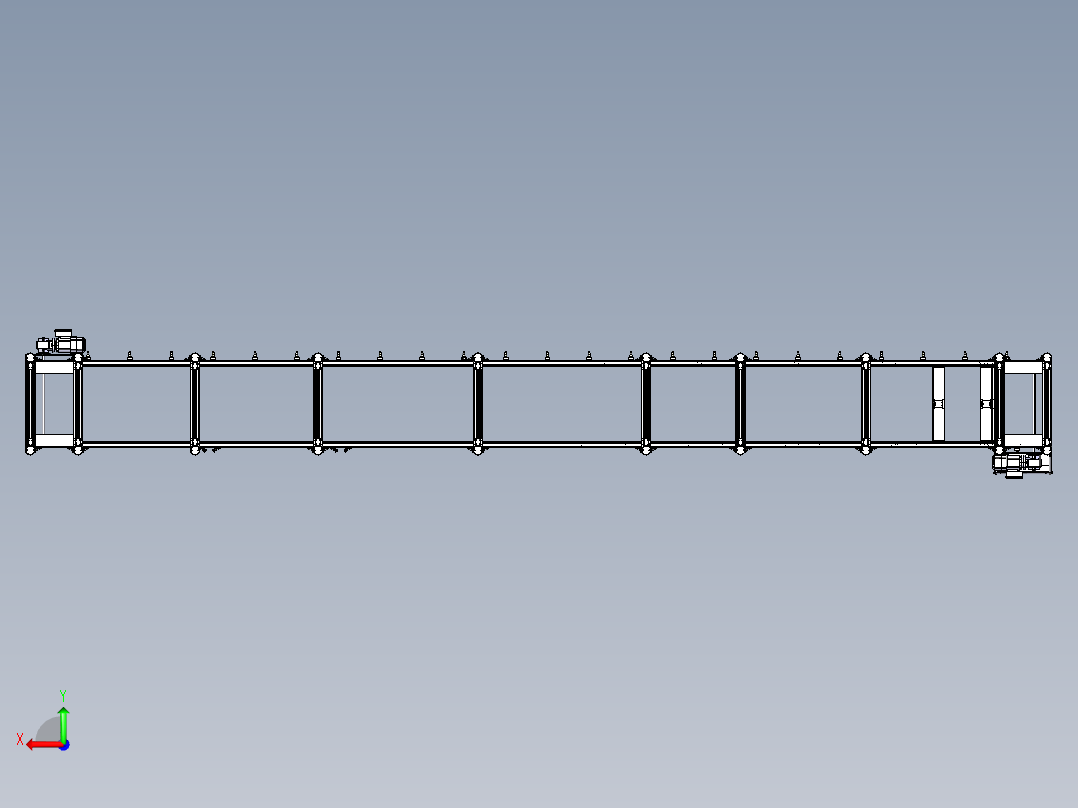 双层倍数链线体后视图