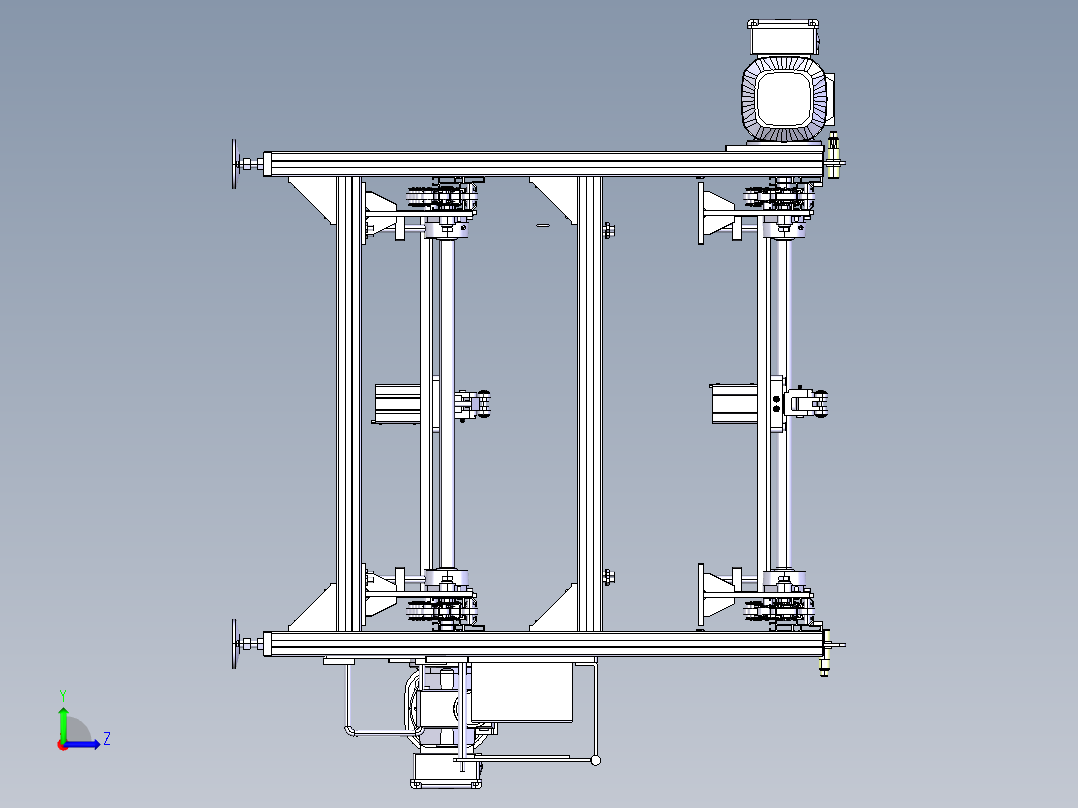 双层倍数链线体左视图