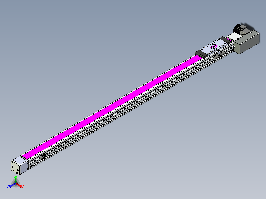同步带滑台-欧规BC6H-L60-S1300-R-ZP40-D3主视图