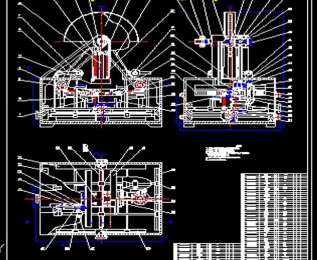 纸盒成型机2D图纸 机械设计CAD图纸DWG图纸2D图纸
