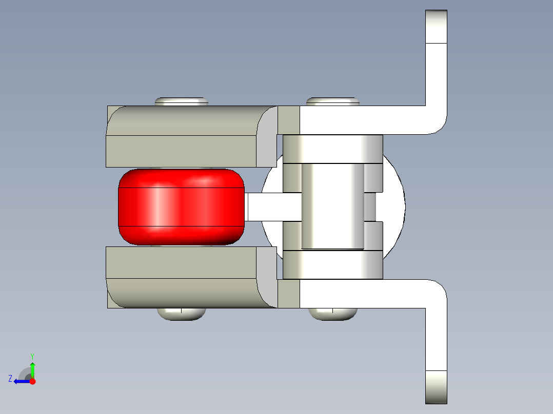 推拉式夾鉗SSP(D)-3D多系列多零件图纸模型右视图