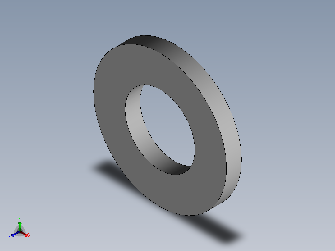 M8 screw size FLAT WASHER.SLDPRT正等轴测图