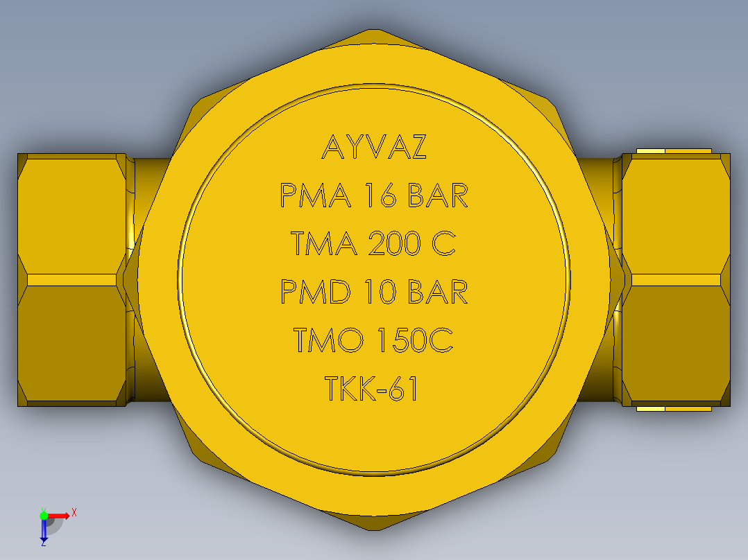 恒温疏水阀G 1_2英寸黄铜俯视图