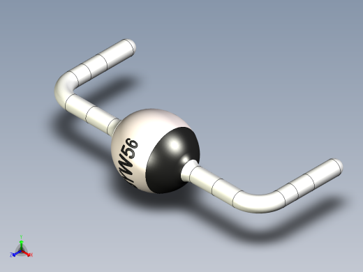 SOD-57型二极管外壳，外壳尺寸为4.0 x 3.6毫米，引线直径为0.82毫米正等轴测缩略图