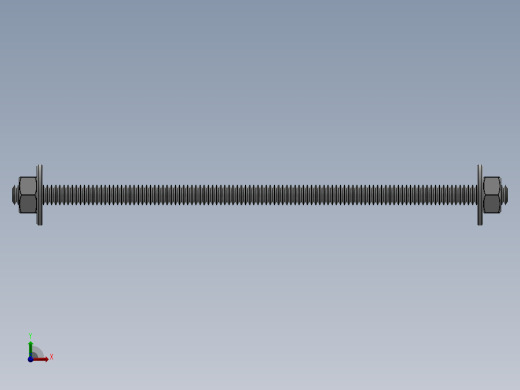 紧固件-0.2500 All-Thread前视缩略图