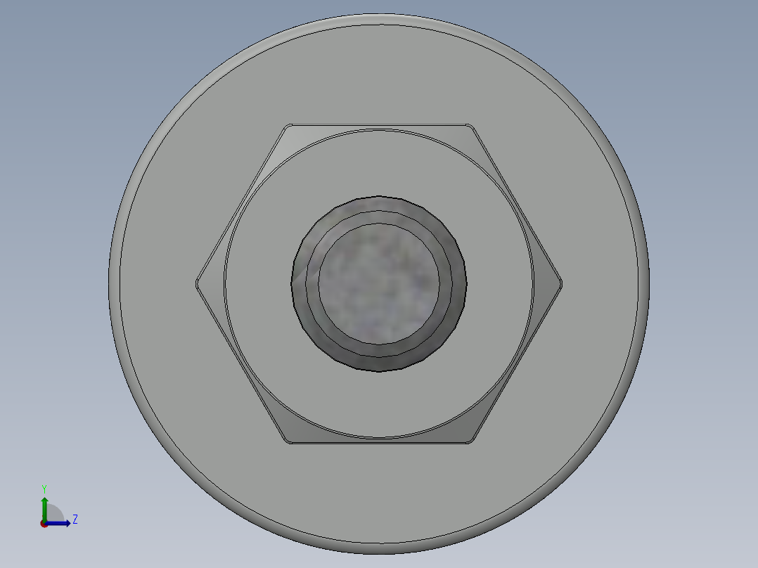 紧固件-0.2500 All-Thread左视图