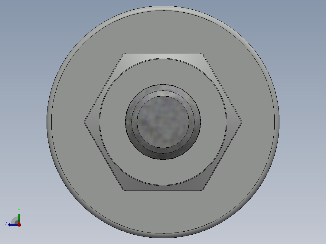 紧固件-0.2500 All-Thread右视图