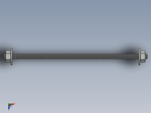 紧固件-0.2500 All-Thread俯视缩略图