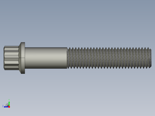 1_4in-28法兰头螺钉-1-4in-28 1.5long 12-point screws.STEP右视缩略图