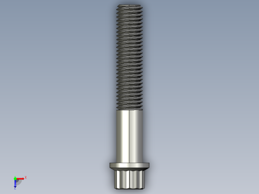 1_4in-28法兰头螺钉-1-4in-28 1.5long 12-point screws.STEP俯视缩略图