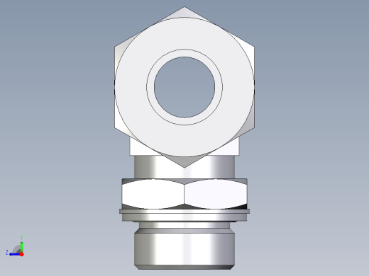 卡套式工业通用硬管接头EO_Adjustable_locknut_branch_tee_TEE25SMCF右视缩略图