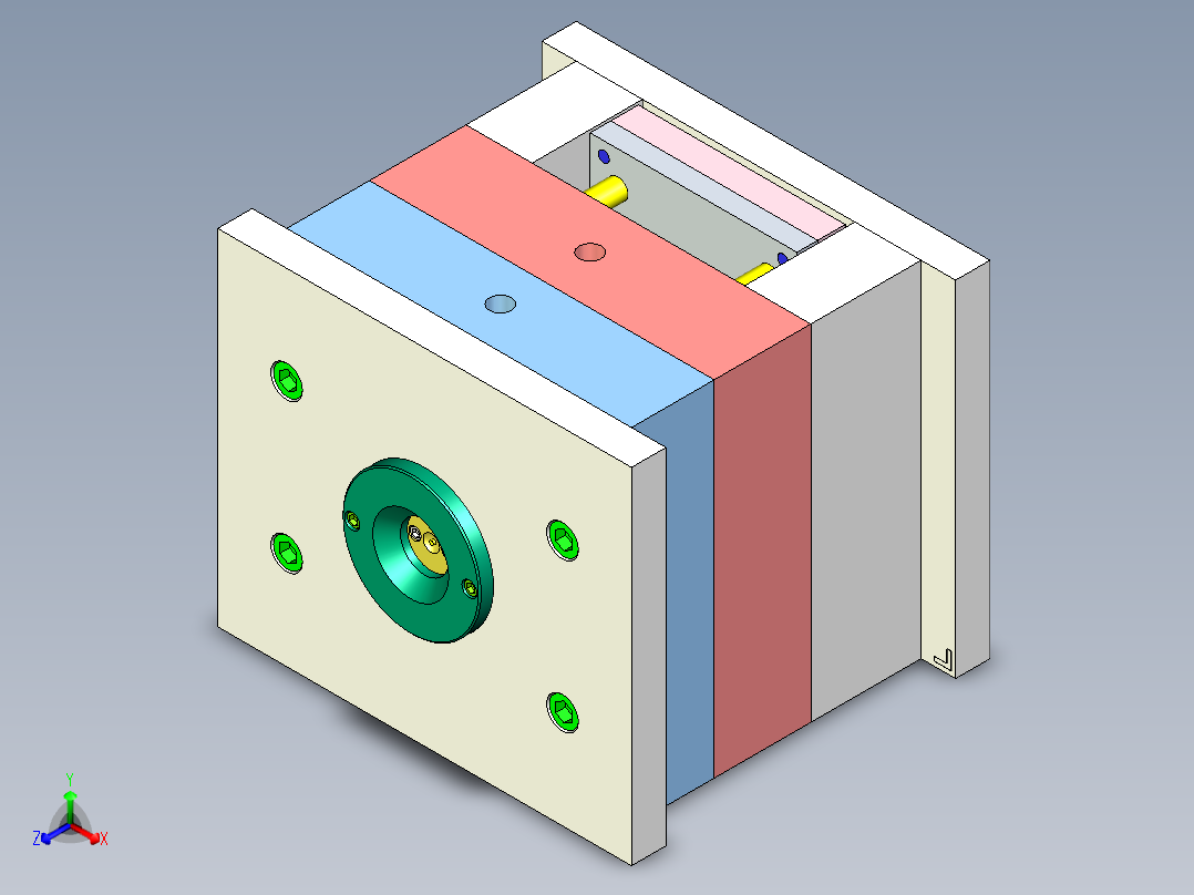 动片瓷件的模具设计含三维二维说明书正等轴测图