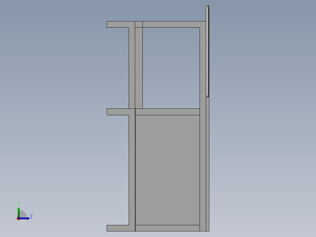 机械设备装配操作台左视图
