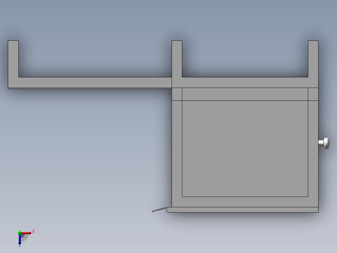 机械设备装配操作台俯视图