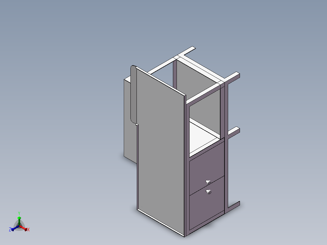 机械设备装配操作台正等轴测图