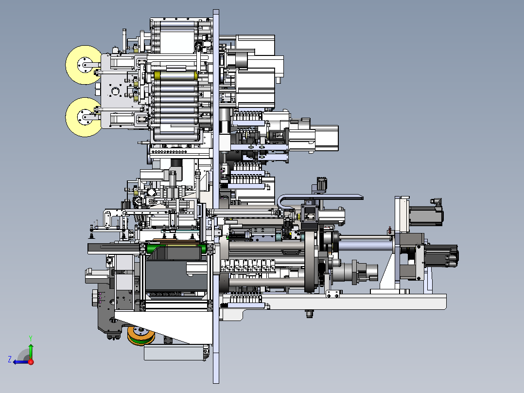 方形铝壳锂电池电芯卷绕机sw16可编辑右视图
