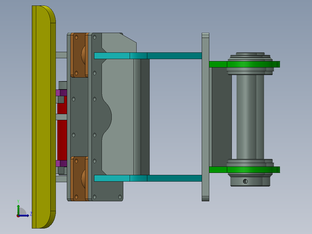 夯实器组装图左视图