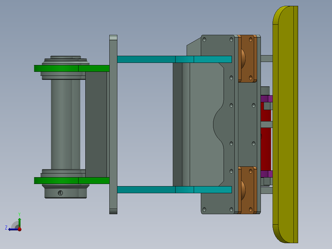 夯实器组装图右视图