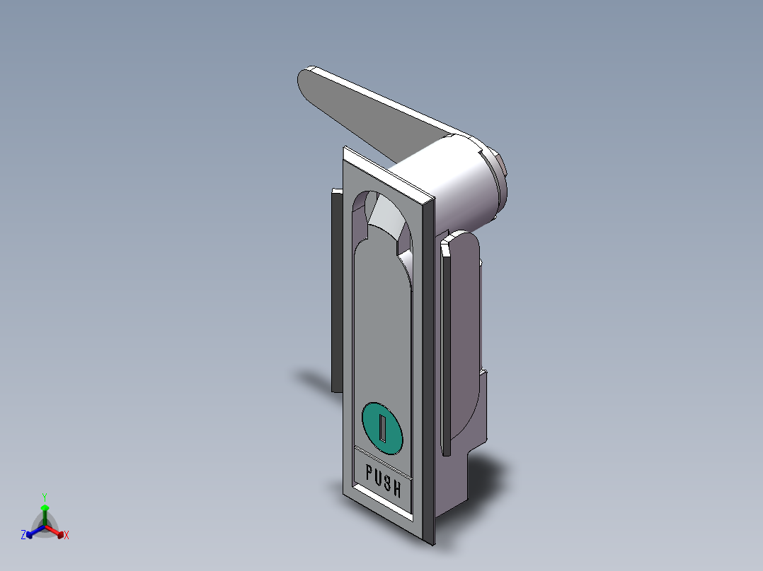 MS713平面锁1749924正等轴测图