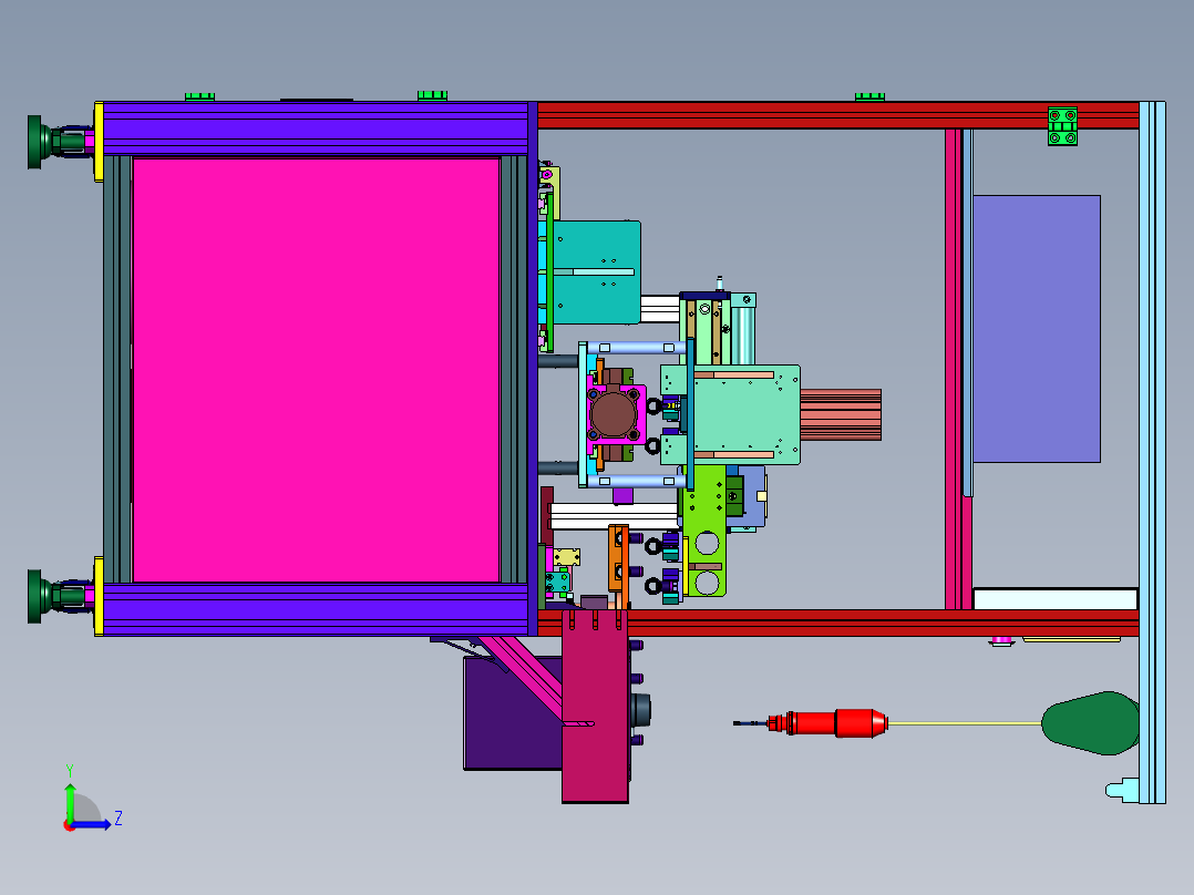 溢流阀检测拧螺丝机左视图