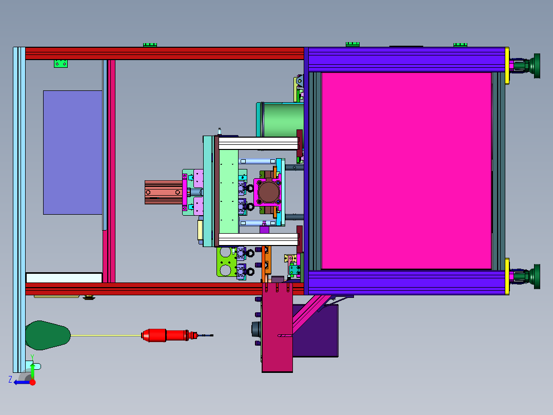 溢流阀检测拧螺丝机右视图