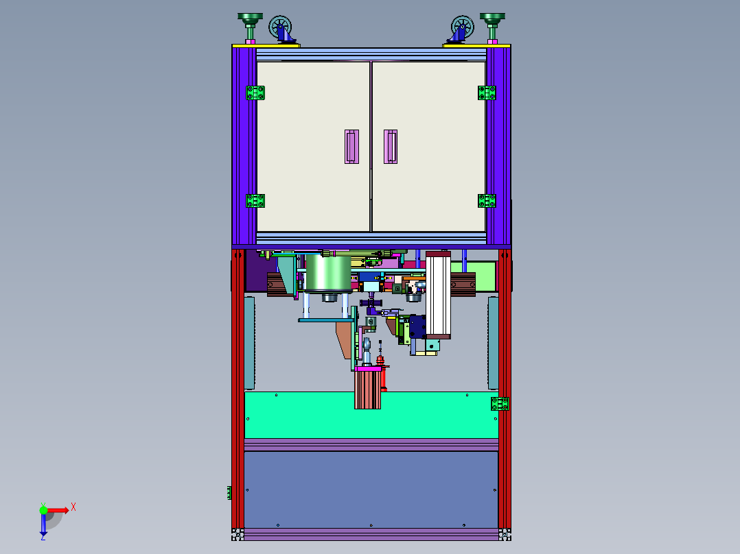 溢流阀检测拧螺丝机俯视图