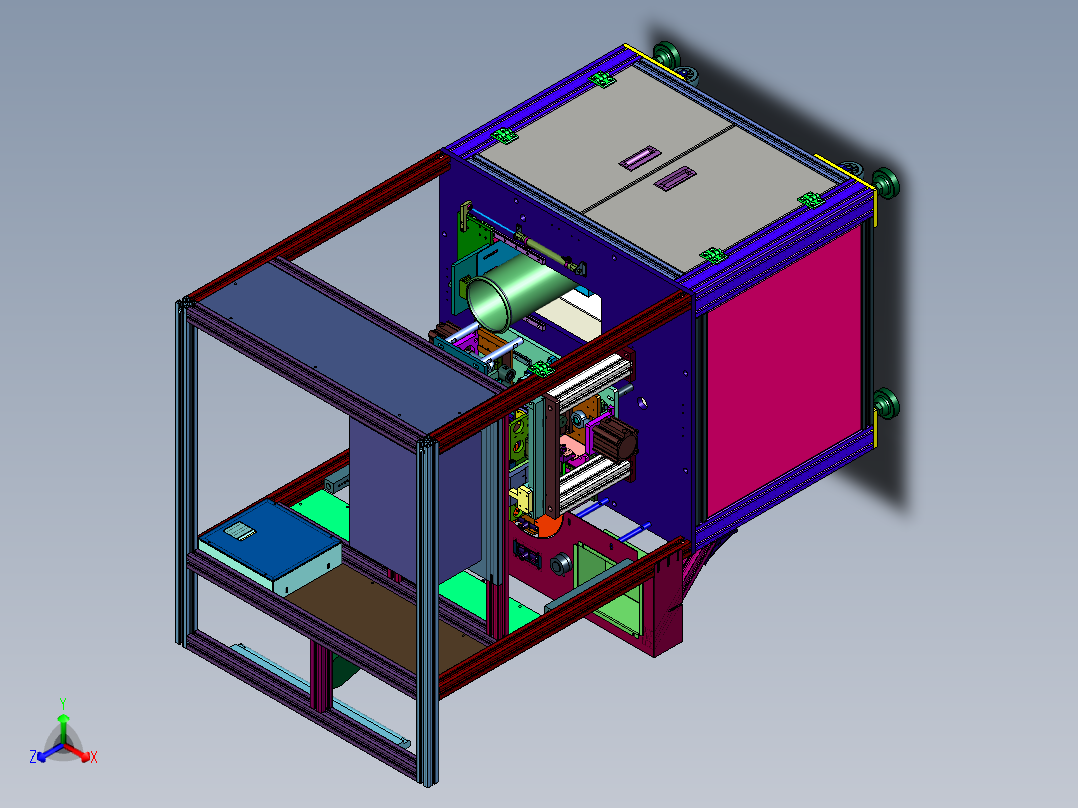 溢流阀检测拧螺丝机正等轴测图