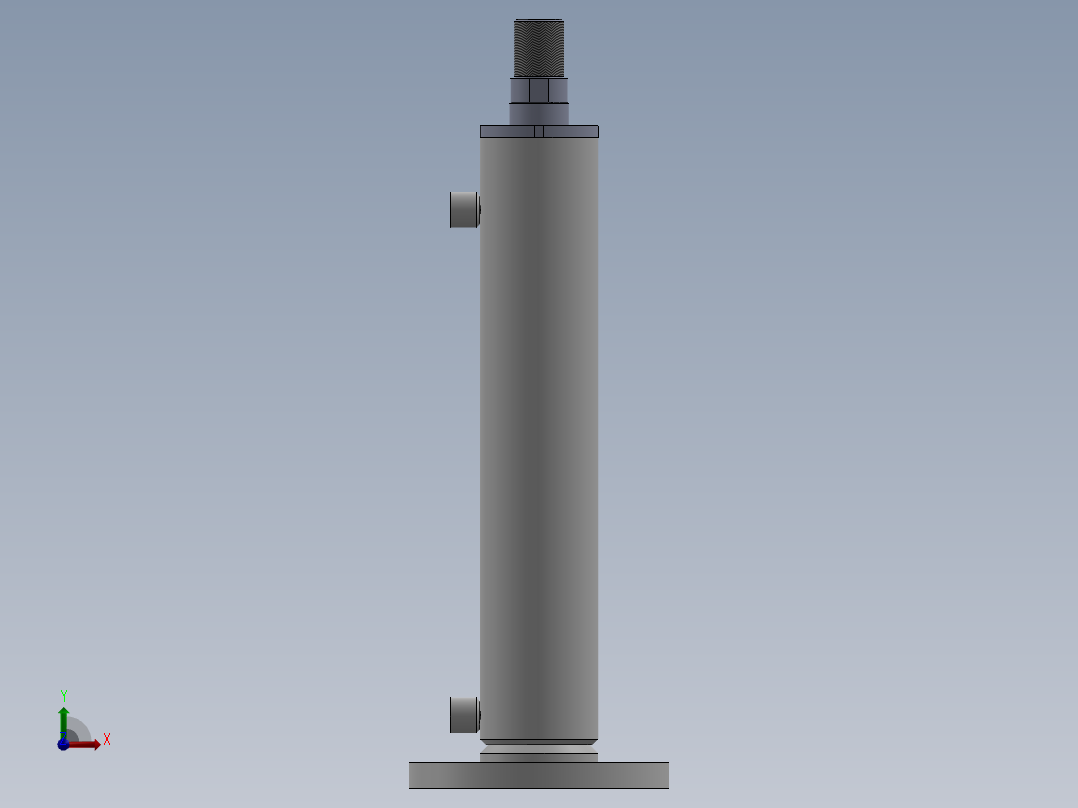 焊接型液压缸80x50x375毫米前视图