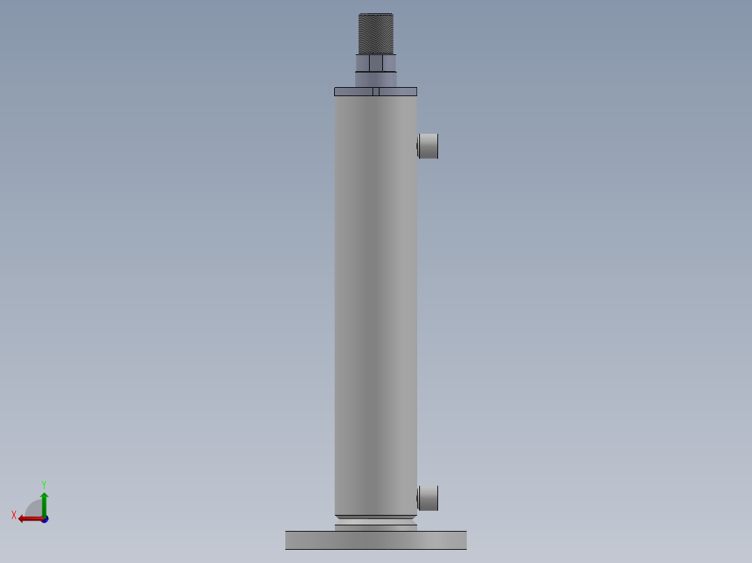 焊接型液压缸80x50x375毫米后视图