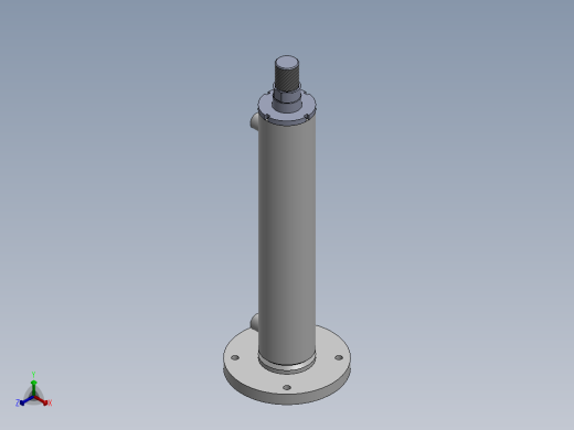焊接型液压缸80x50x375毫米正等轴测缩略图