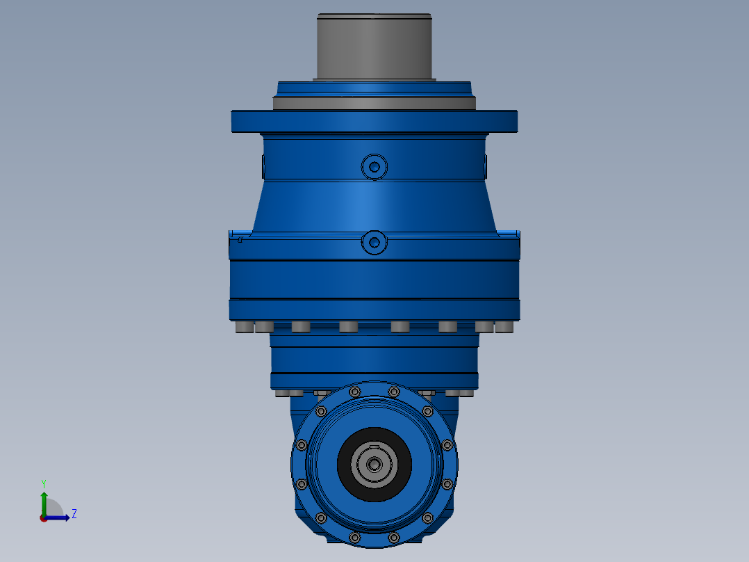 行星齿轮箱 R3EB 018A 30.9Y H105M1 A10D C38C58 V3左视图