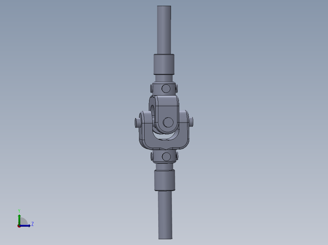 万向节模型左视图