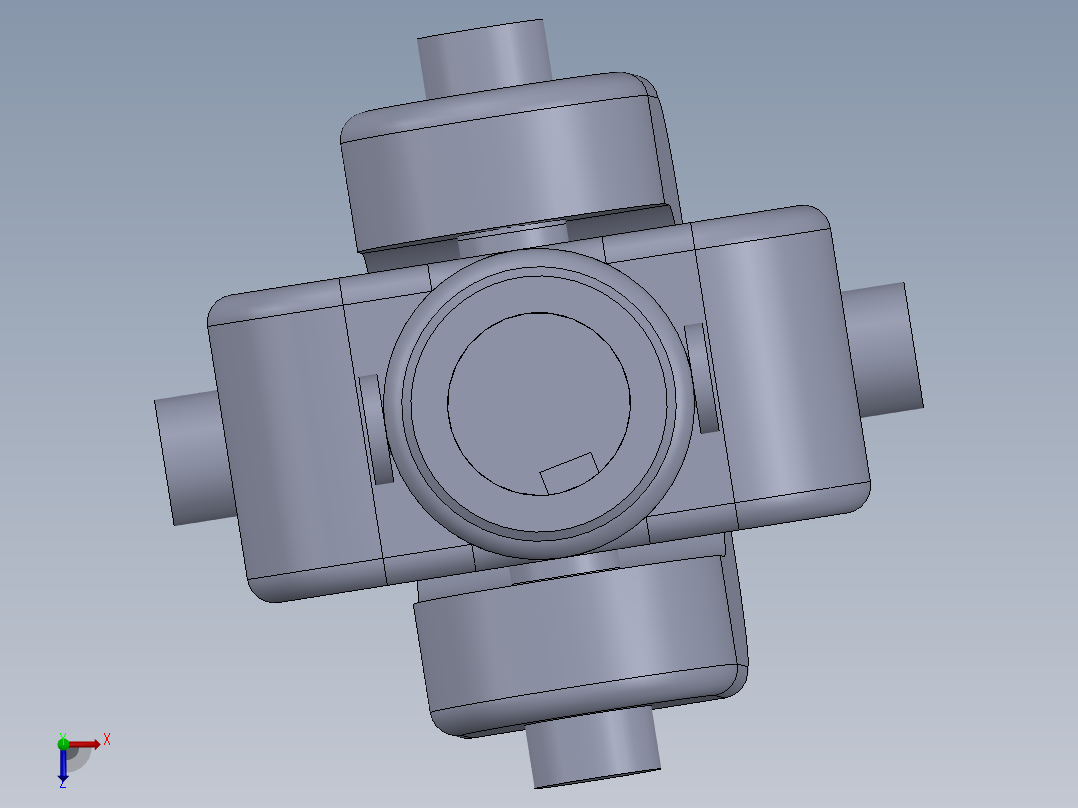 万向节模型俯视图