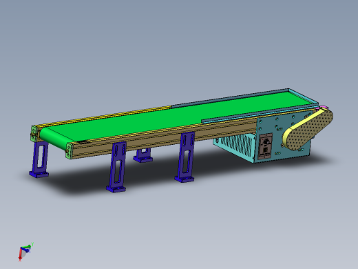 1.26米0.2米皮带输送机主视缩略图