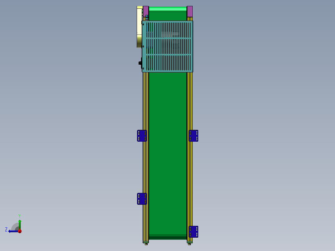 1.26米0.2米皮带输送机右视图