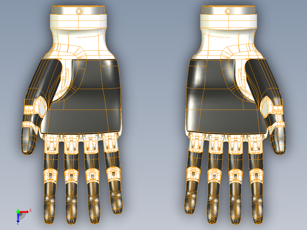 仿人五指灵巧手俯视图
