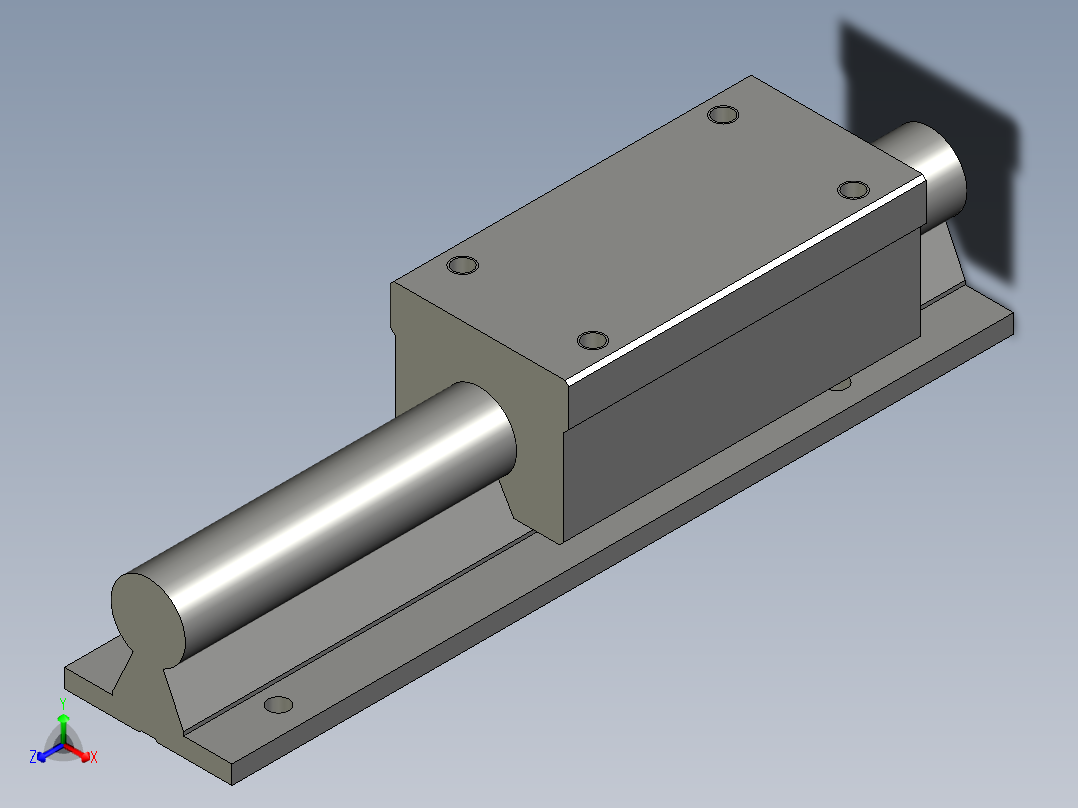 P127-SBR20UU-180正等轴测图