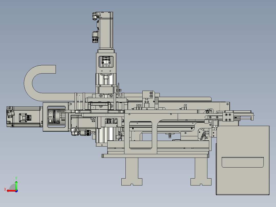 片料剥离机构后视图