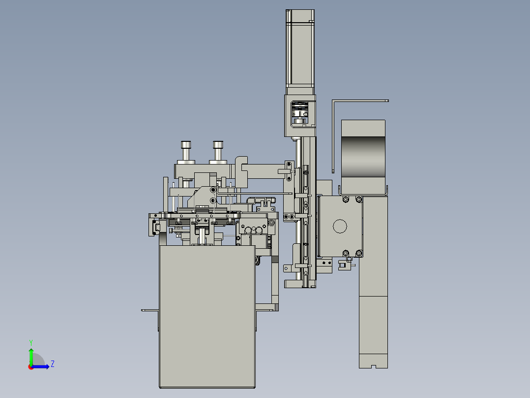 片料剥离机构左视图