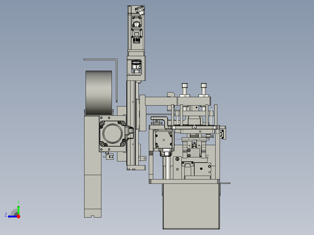 片料剥离机构右视图