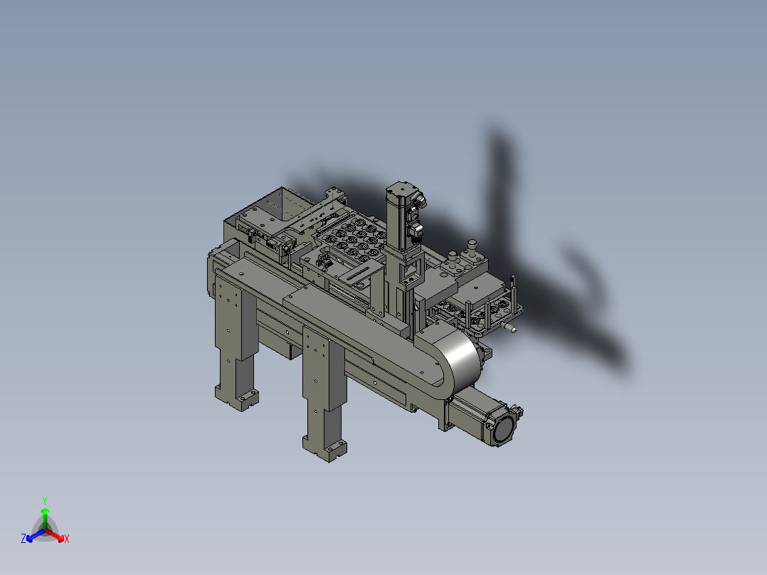片料剥离机构正等轴测图