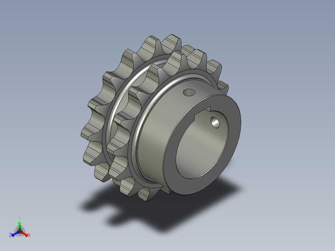链轮-16A15Z2正等轴测图