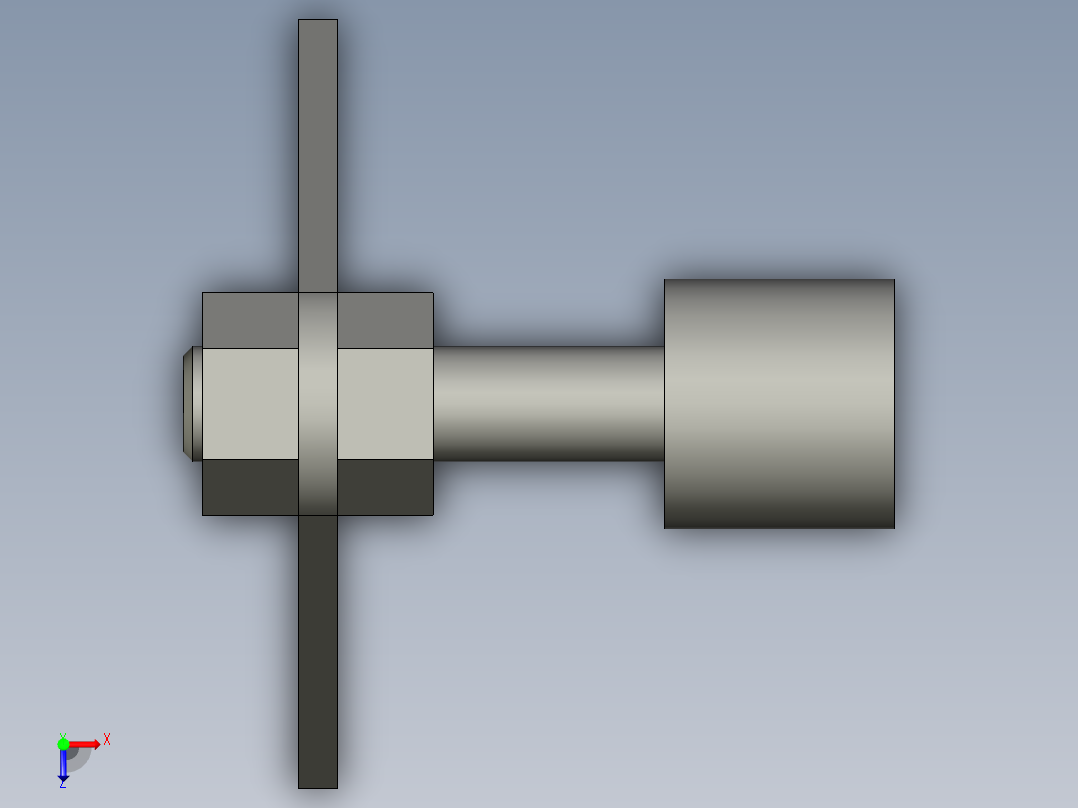 门吸AKC22-T俯视图