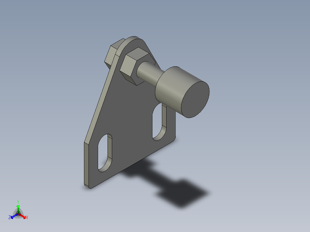 门吸AKC22-T正等轴测图