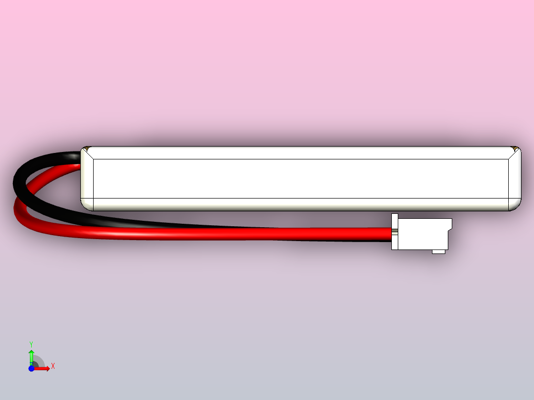 523450 Li-Iron电池1000mAh 3.7Wh DC4.2V前视图