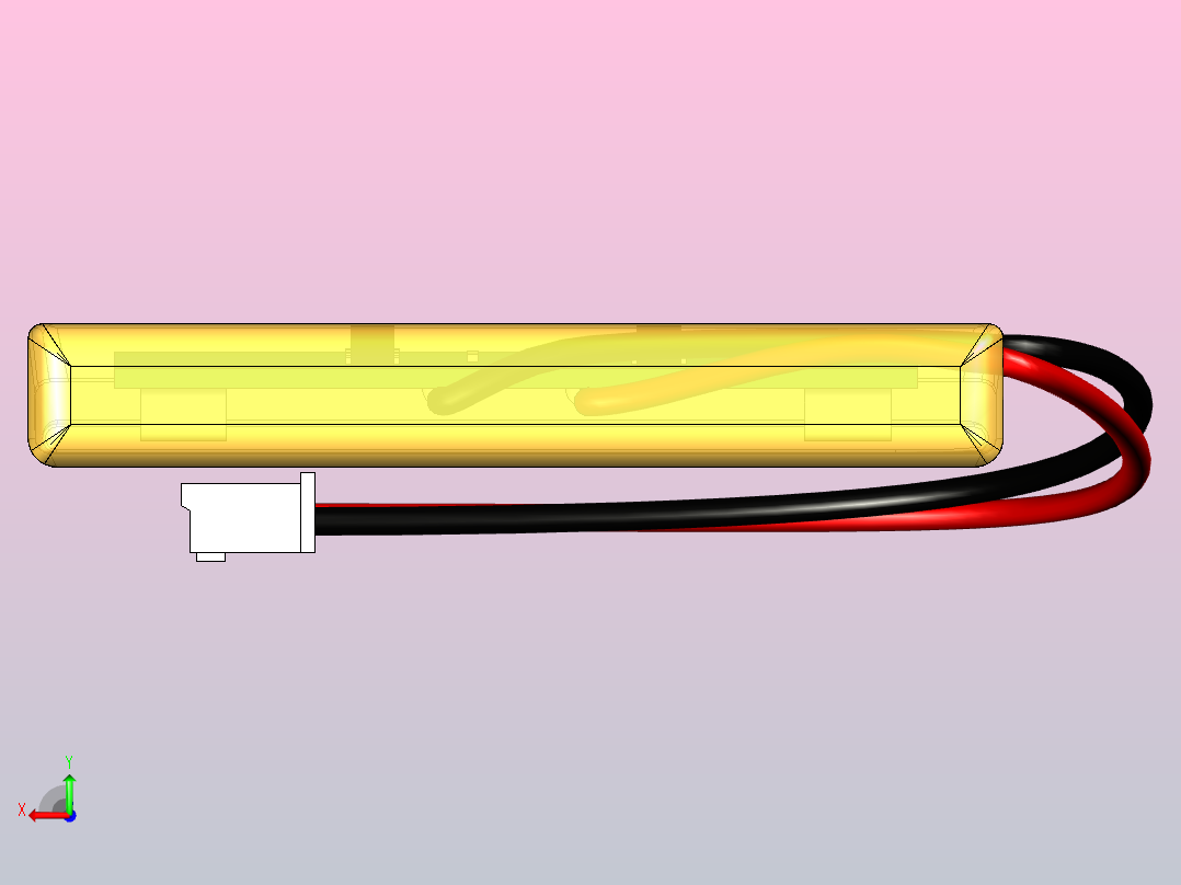 523450 Li-Iron电池1000mAh 3.7Wh DC4.2V后视图