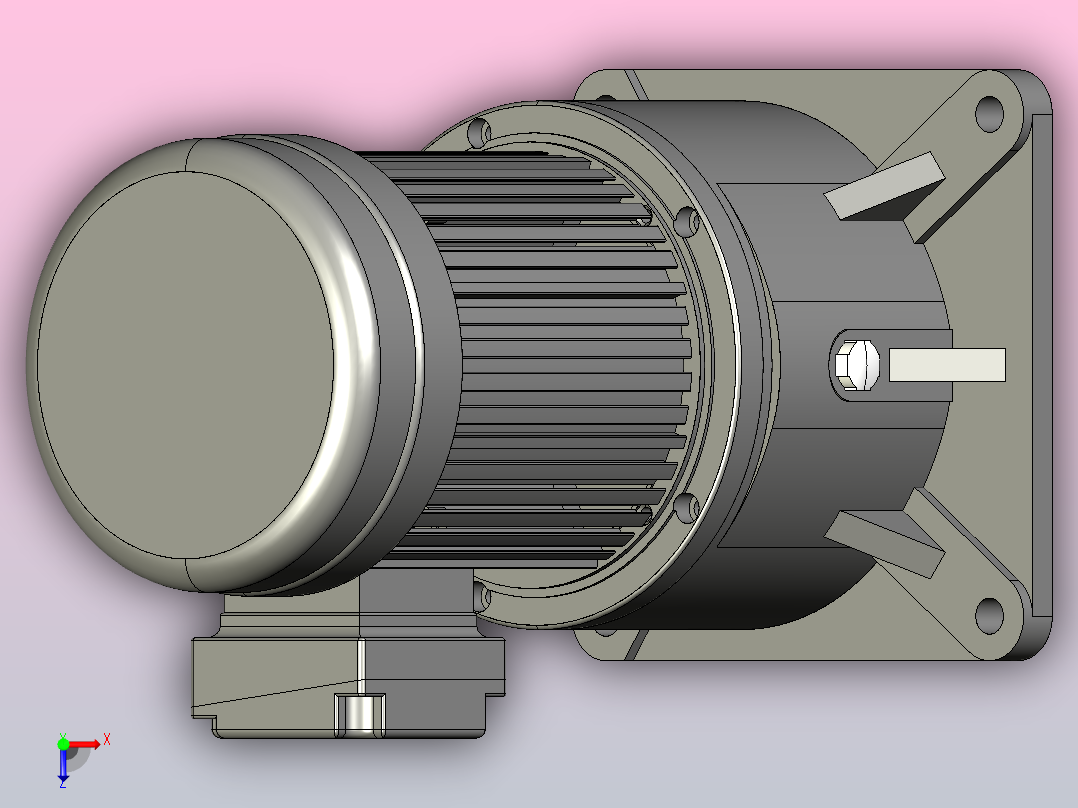 0.4KW-CV型立式三相铝毂（刹车）马达减速机_CV32-400俯视图