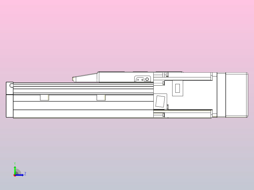 滚珠丝杠直线轴内置导轨TPA-GCR-150-2010C-L100-MR-M75-N3左视图